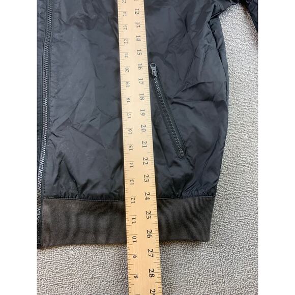 Nike Men's Small Sportswear Windbreaker Jacket All Black Nylon Shell - Picture 6 of 11